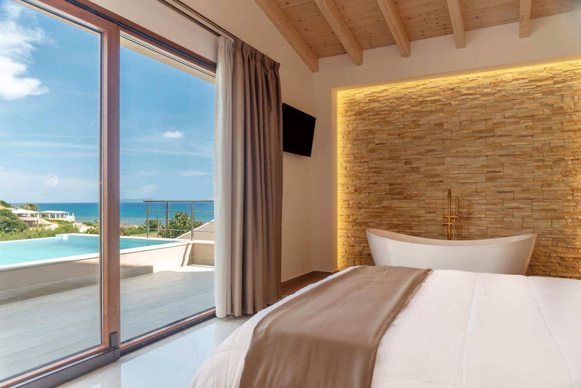 Villa Vasillis-Heated Swimming Pool With Infinity View Vitalades Exterior photo