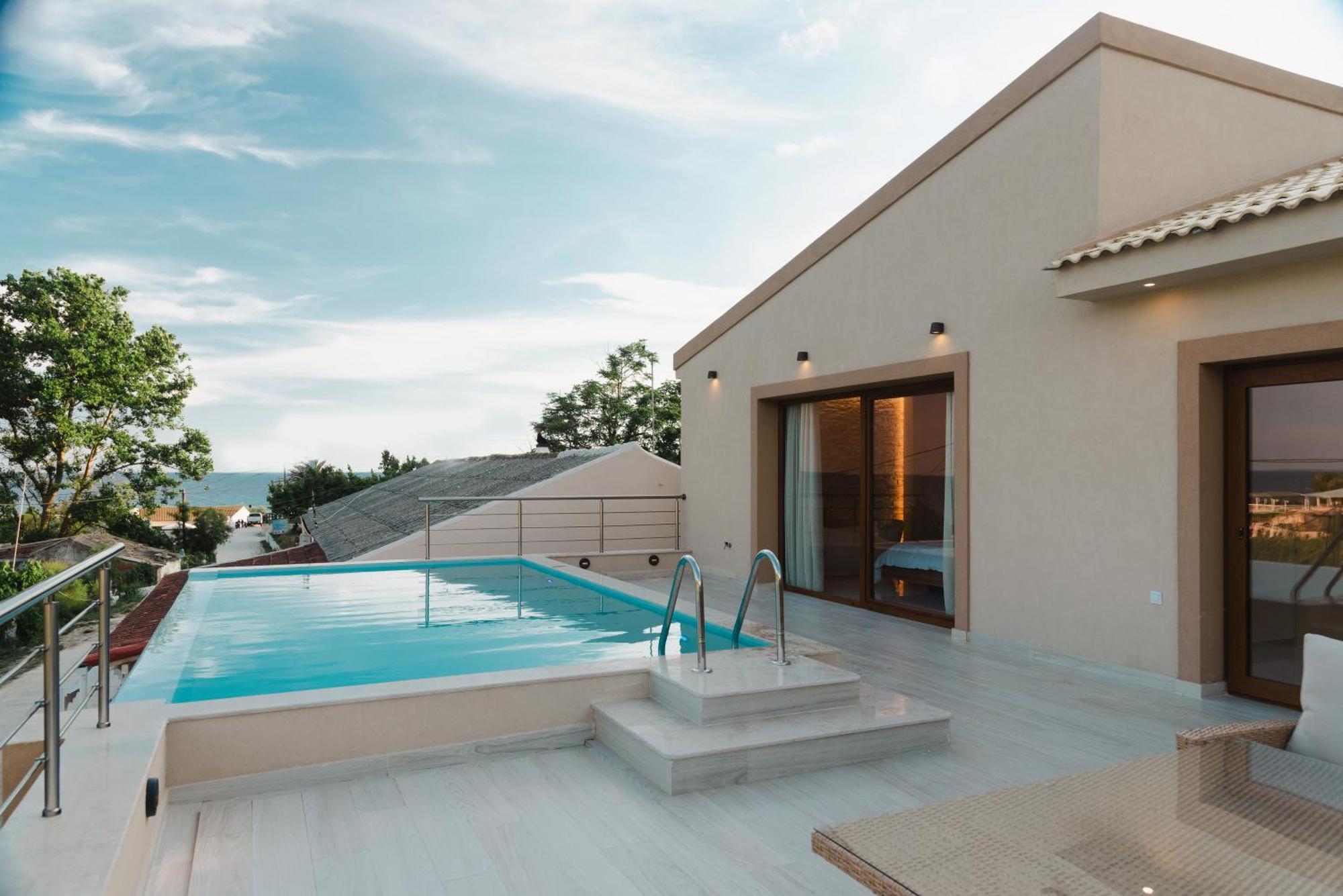 Villa Vasillis-Heated Swimming Pool With Infinity View Vitalades Exterior photo